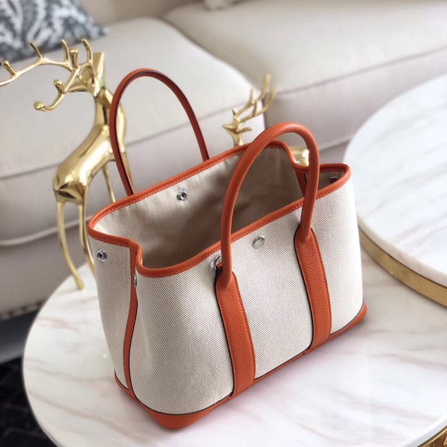 Hermes Garden Party 36cm Tote Bags Original Leather H3698 Orange