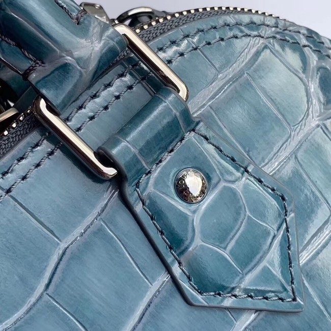 Louis Vuitton Crocodile Pattern Leather Bag N90897 Blue