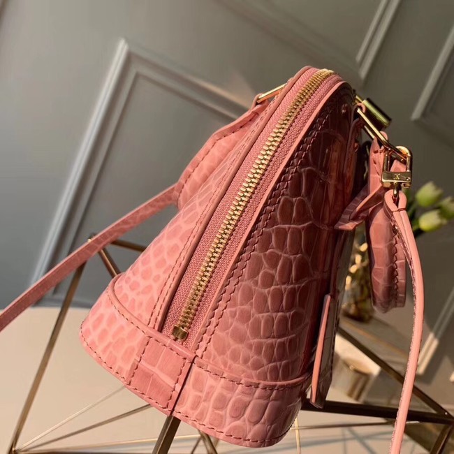 Louis Vuitton Crocodile Pattern Leather Bag N90897 Pink