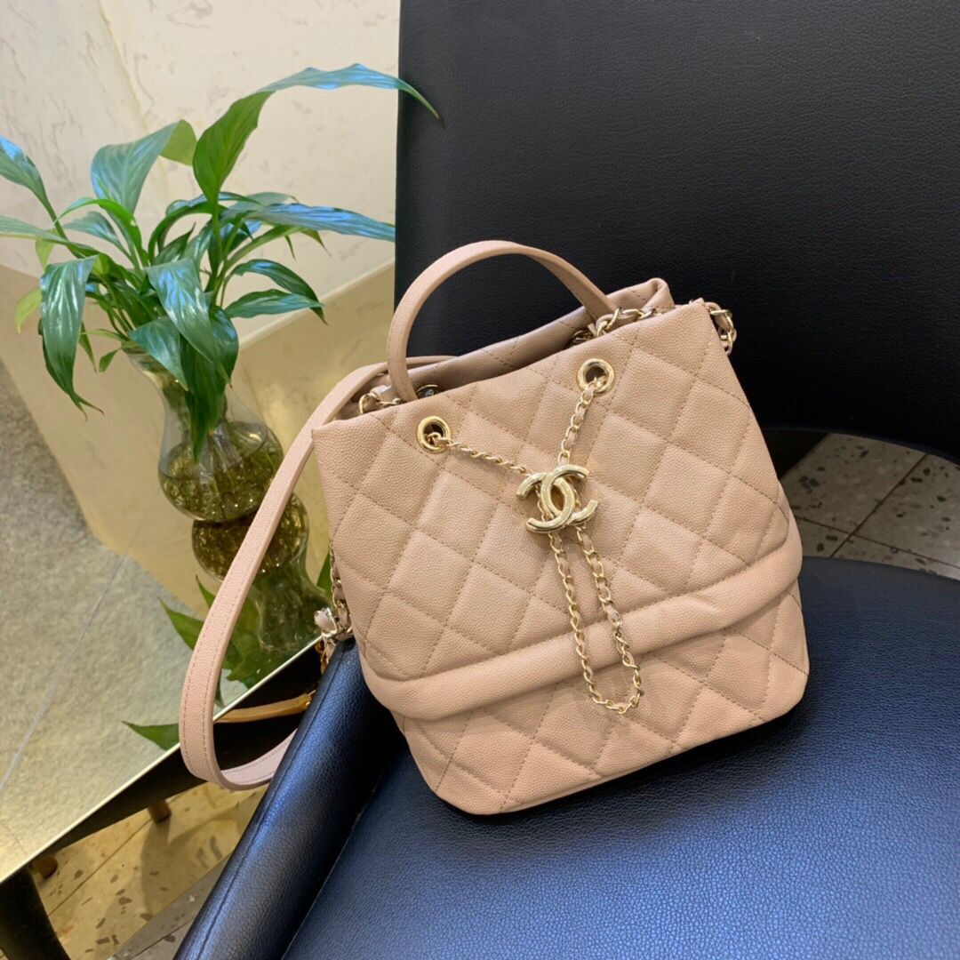 Chanel Original Leather Bag C5700 apricot