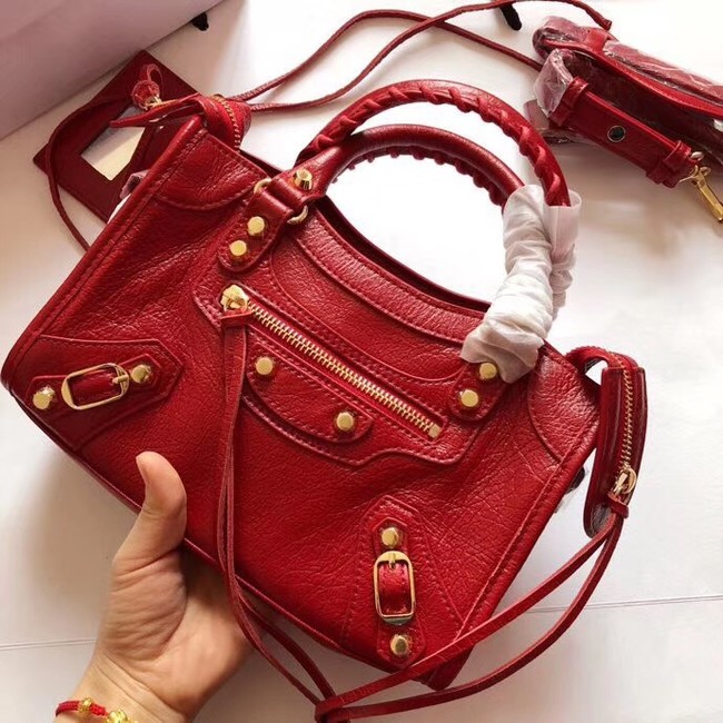 Balenciaga The City Handbag Calf leather 382567 red