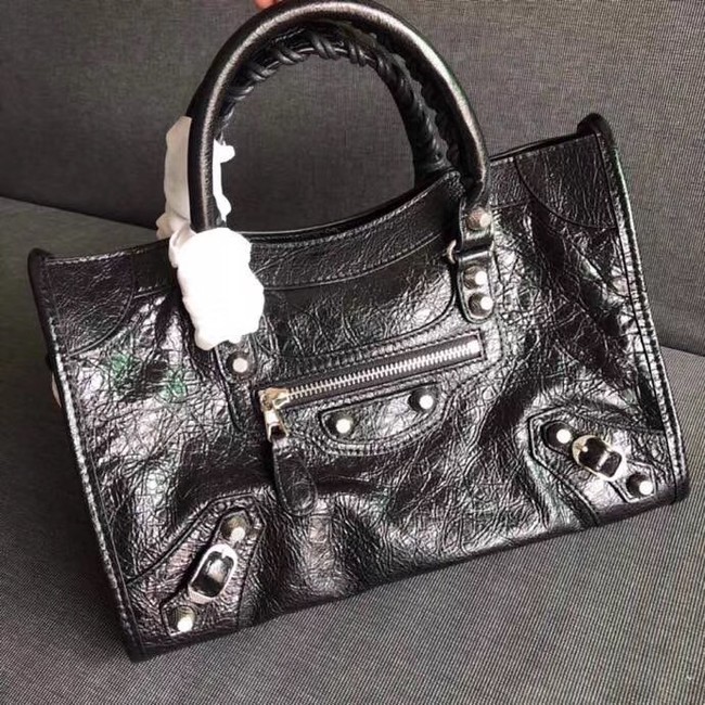 Balenciaga The City Handbag Calf leather 382568 black