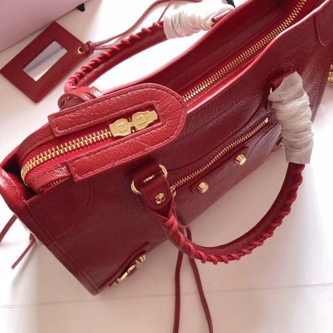 Balenciaga The City Handbag Calf leather 382568 red