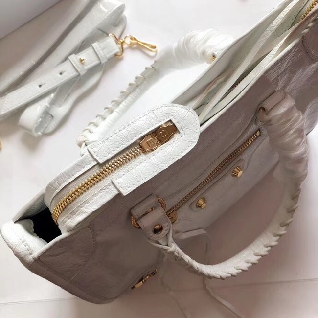 Balenciaga The City Handbag Calf leather 382568 white