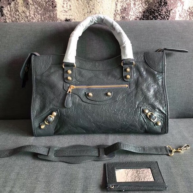 Balenciaga The City Handbag Calf leather 382569 grey