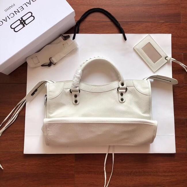 Balenciaga The City Handbag Calf leather 382569 white