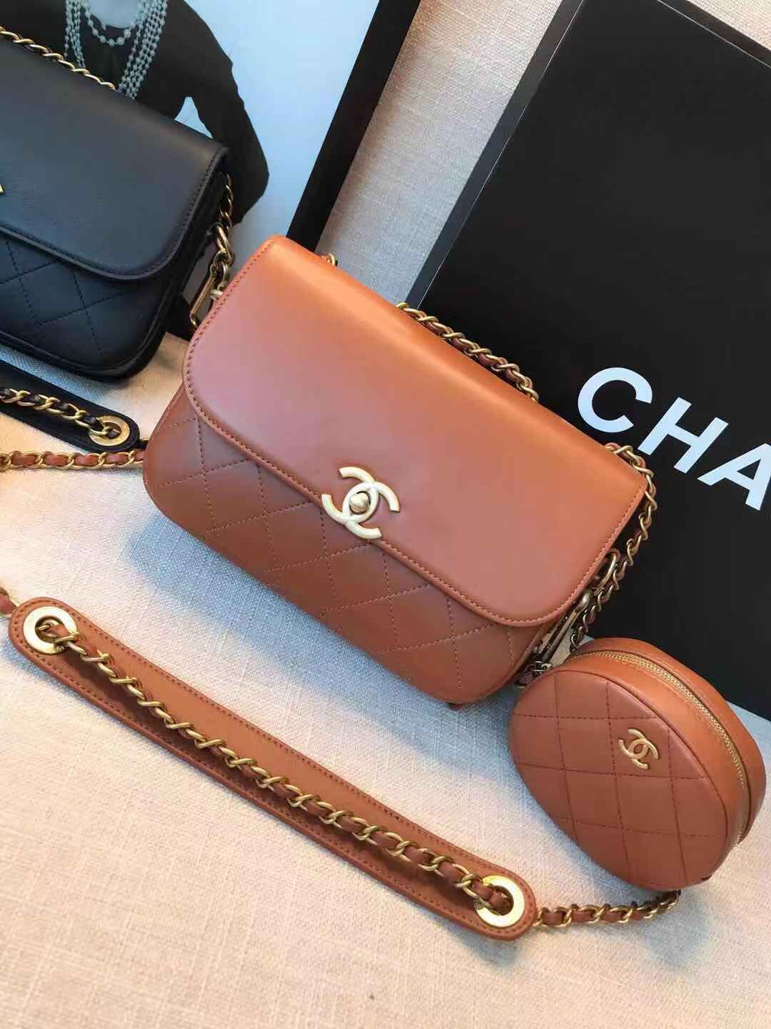 Chanel Original Leather Bag C5787 Brown