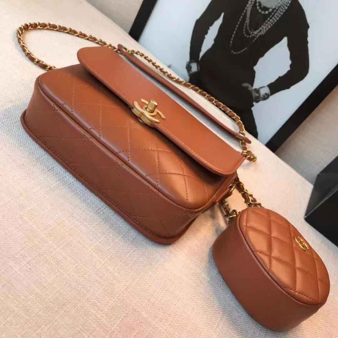 Chanel Original Leather Bag C5787 Brown