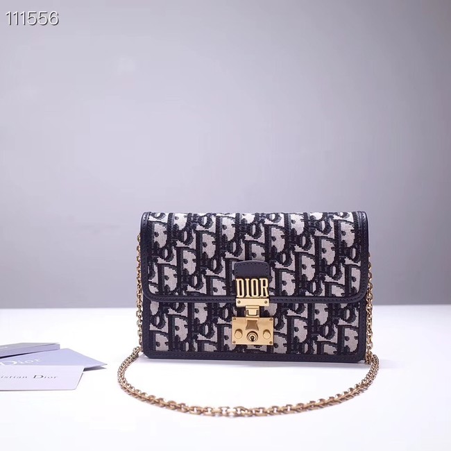 Dior DIORAMA leather Chain bag S2012 blue