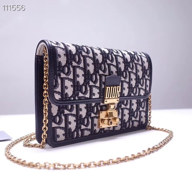 Dior DIORAMA leather Chain bag S2012 blue