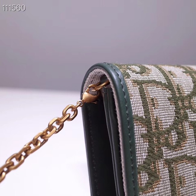 Dior DIORAMA leather Chain bag S2012 green