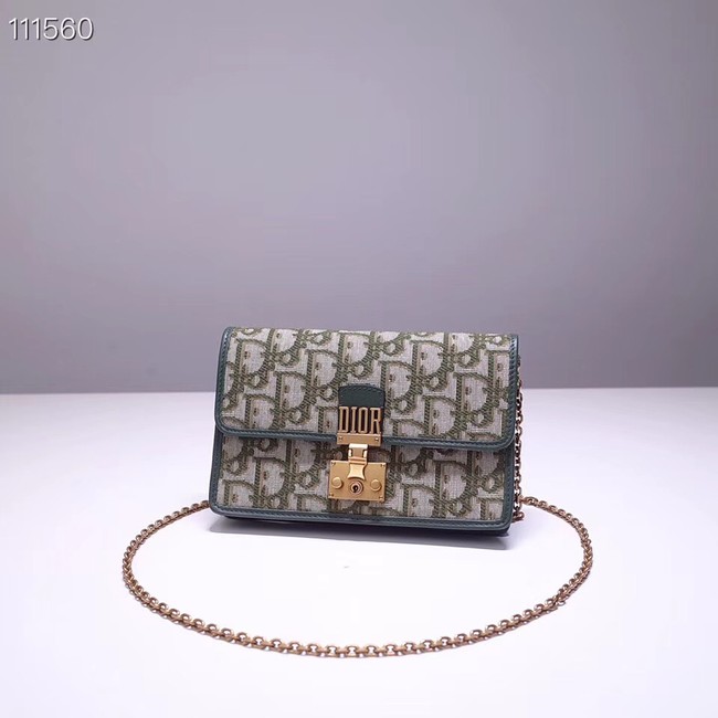 Dior DIORAMA leather Chain bag S2012 green