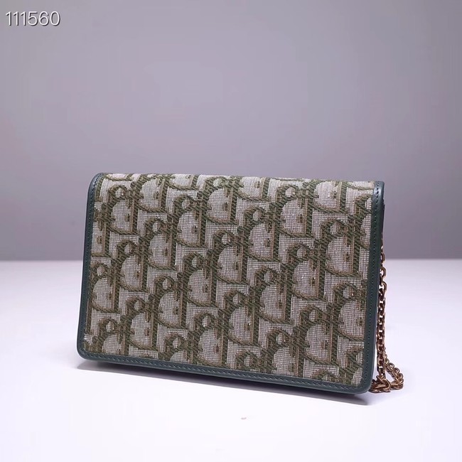 Dior DIORAMA leather Chain bag S2012 green