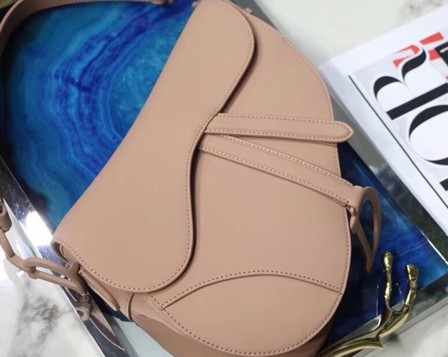 Dior Mini Saddle Bag Calfskin M0447 Nude