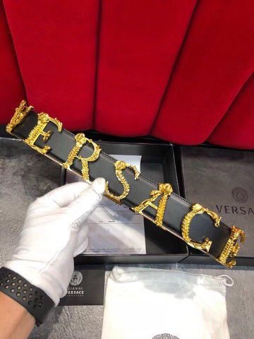 Versace Leather Belt VS7488 Black