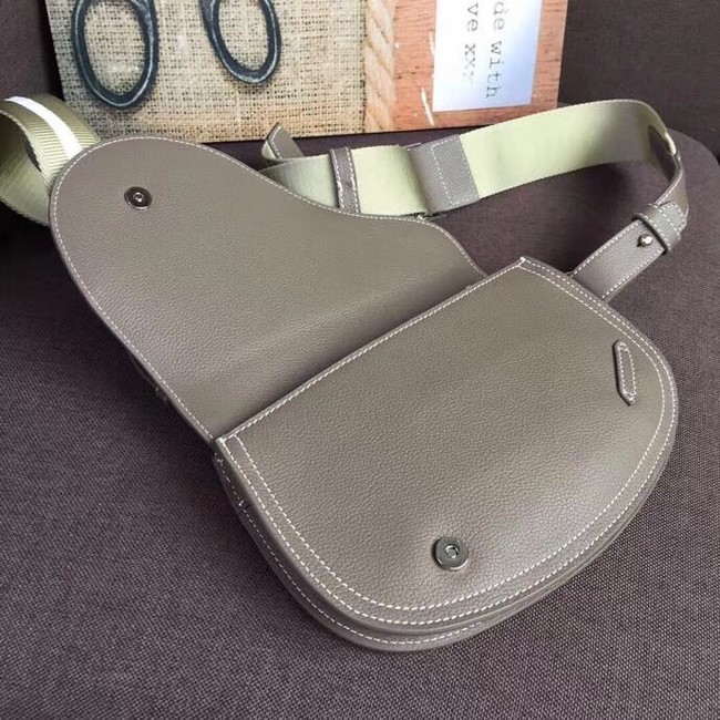 DIOR OBLIQUE SADDLE BELT BAG M9021 GREY