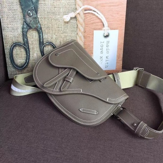 DIOR OBLIQUE SADDLE BELT BAG M9021 GREY