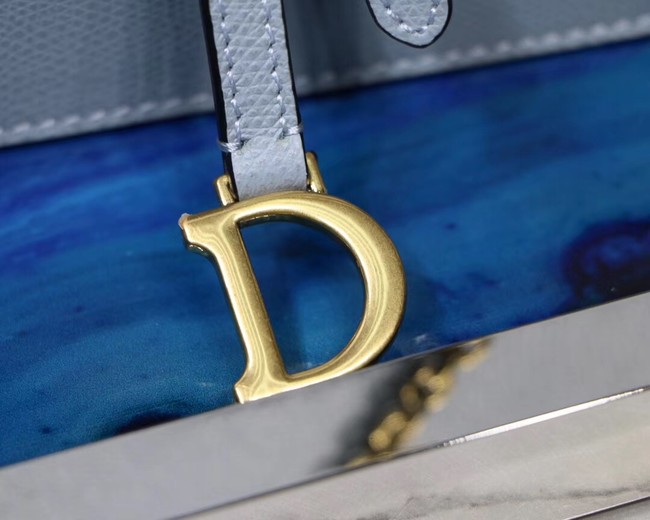 Dior SADDLE DIOR OBLIQUE Chain Clutch bag S5614 light blue