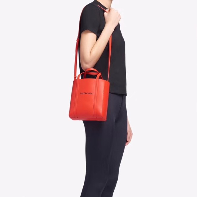 Balenciaga Original Leather Mini Shopper Bag 6696 Red