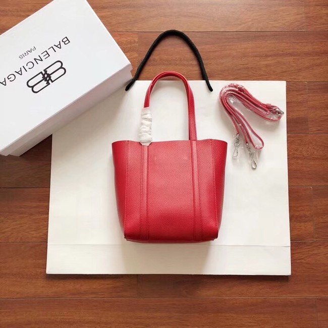 Balenciaga Original Leather Mini Shopper Bag 6696 Red