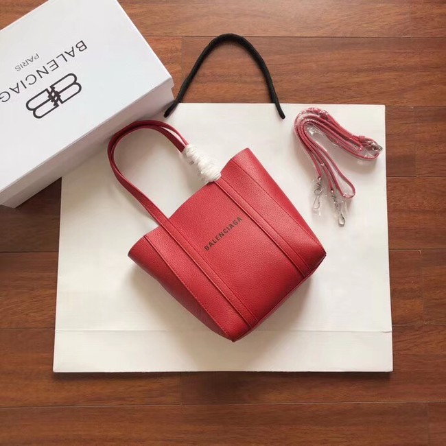 Balenciaga Original Leather Mini Shopper Bag 6696 Red