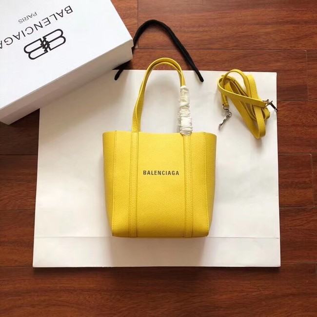 Balenciaga Original Leather Mini Shopper Bag 6696 Yellow