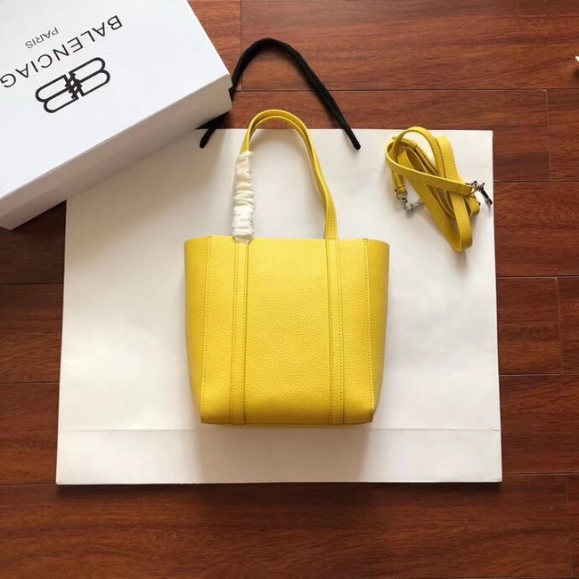 Balenciaga Original Leather Mini Shopper Bag 6696 Yellow