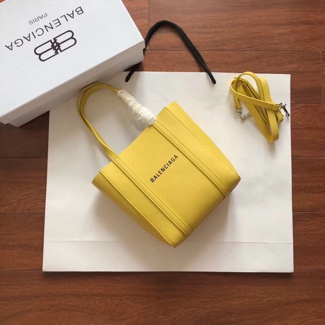 Balenciaga Original Leather Mini Shopper Bag 6696 Yellow