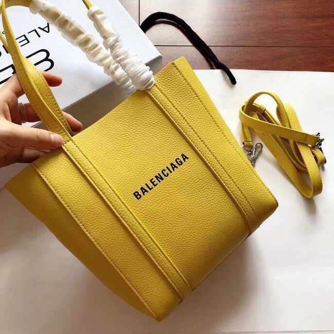 Balenciaga Original Leather Mini Shopper Bag 6696 Yellow