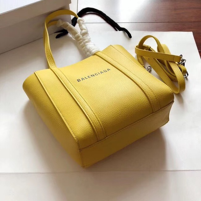 Balenciaga Original Leather Mini Shopper Bag 6696 Yellow