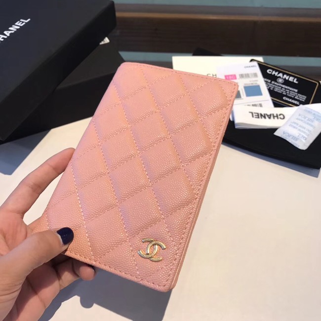 Chanel Calfskin Leather & Gold-Tone Metal Wallet A80385 Pink