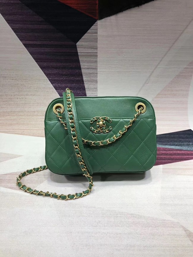 Chanel Original Leather Bag 9235 Green