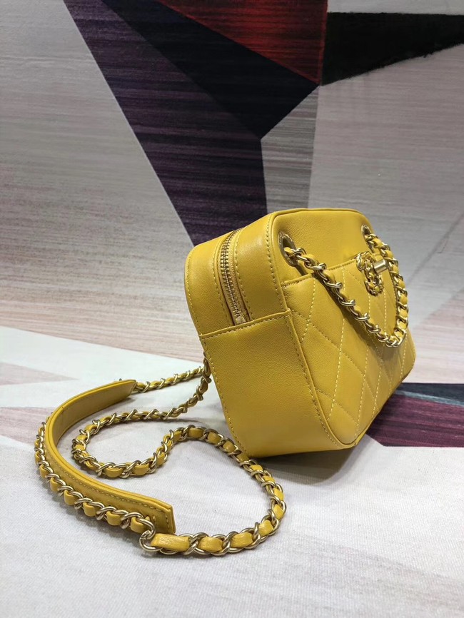 Chanel Original Leather Bag 9235 Yellow