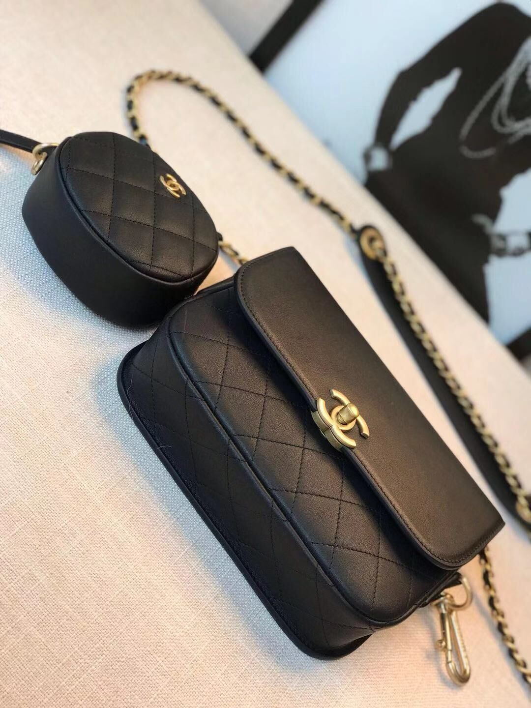 Chanel Original Leather Bag C5787 Black