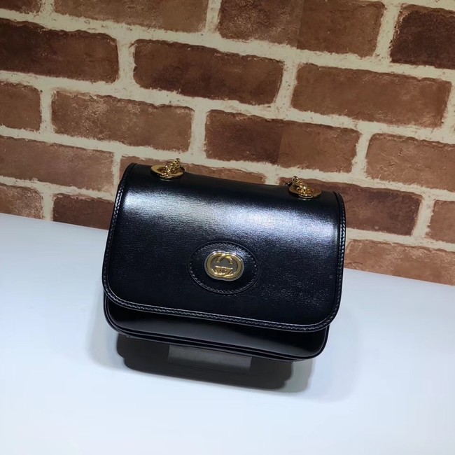 Gucci GG Original Leather Shoulder Bag 576423 Black