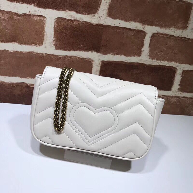 Gucci GG Marmont super mini bag 574969 white