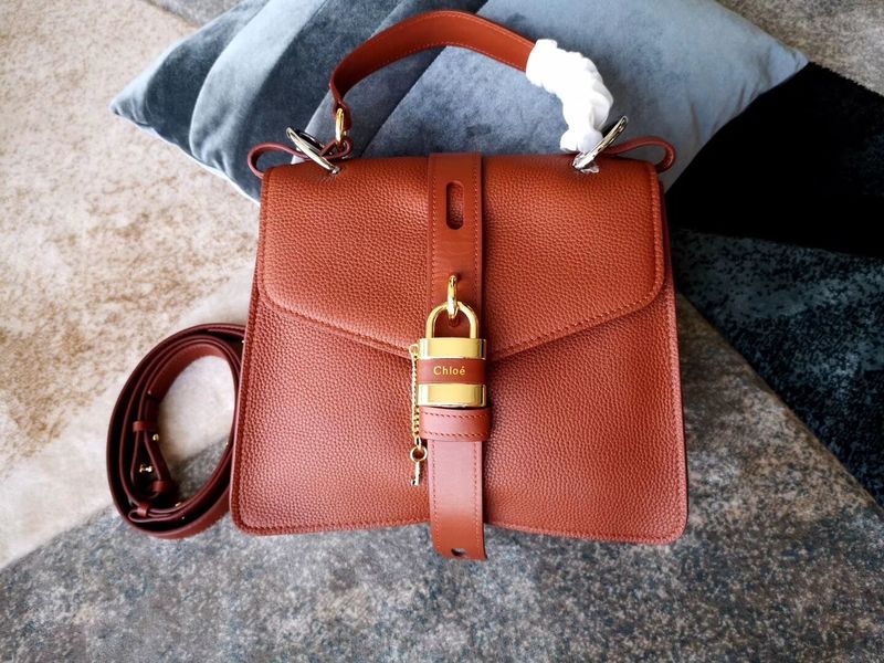 Chloe Original Buckskin Leather Lock Bag 3S088 Brown