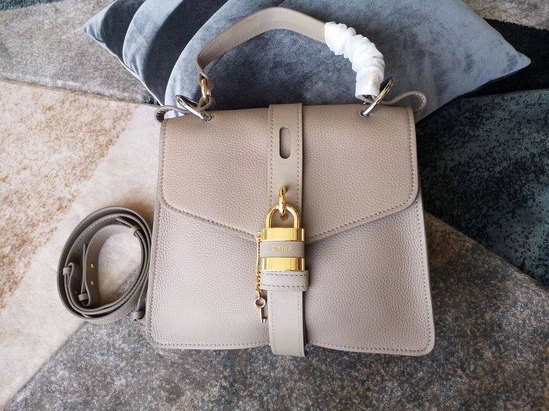 Chloe Original Buckskin Leather Lock Bag 3S088 Gray