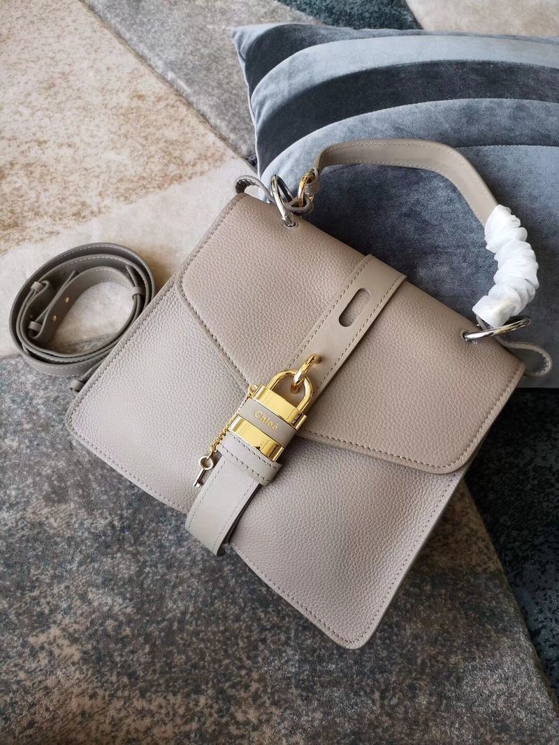 Chloe Original Buckskin Leather Lock Bag 3S088 Gray