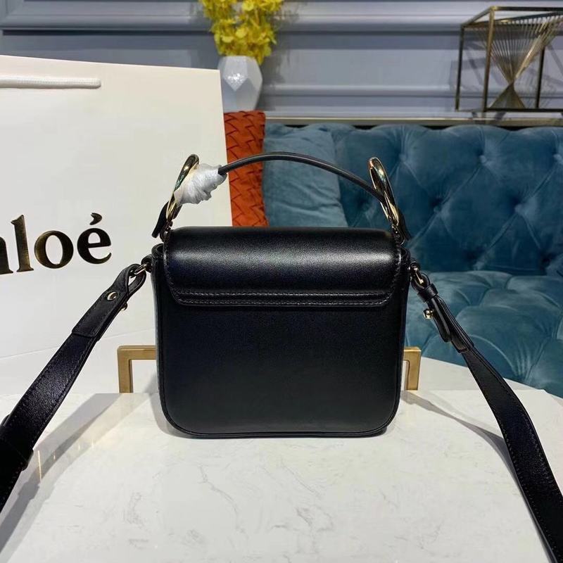 Chloe Original Calfskin Leather Top Handle Small Bag 3S030 Black