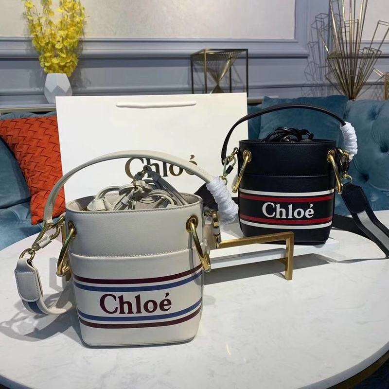 Chloe Roy Mini Smooth Leather Bucket Bag 3S508 Black