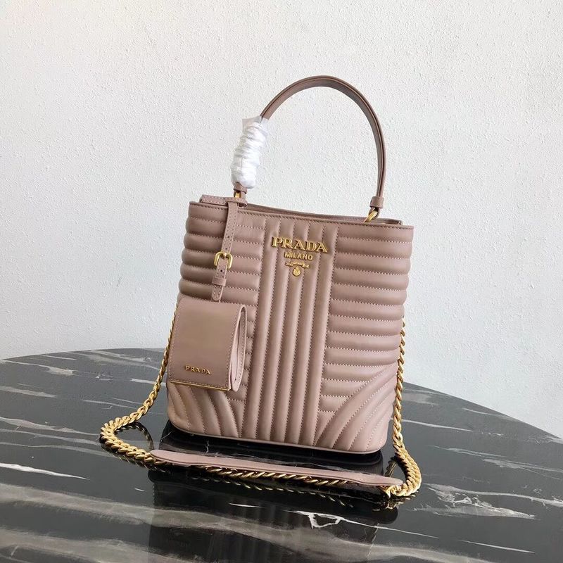 Prada Double Saffiano Original Calfskin Leather Bag 1BA212 Pink