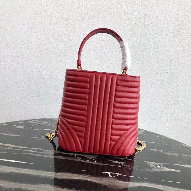 Prada Double Saffiano Original Calfskin Leather Bag 1BA212 Red