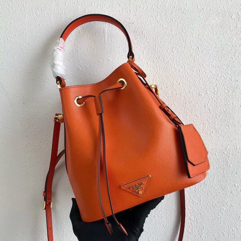 Prada Galleria Saffiano Leather Bag 1BE032 Orange