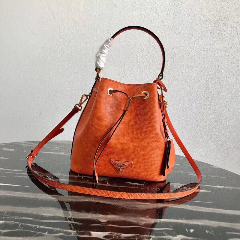 Prada Galleria Saffiano Leather Bag 1BE032 Orange