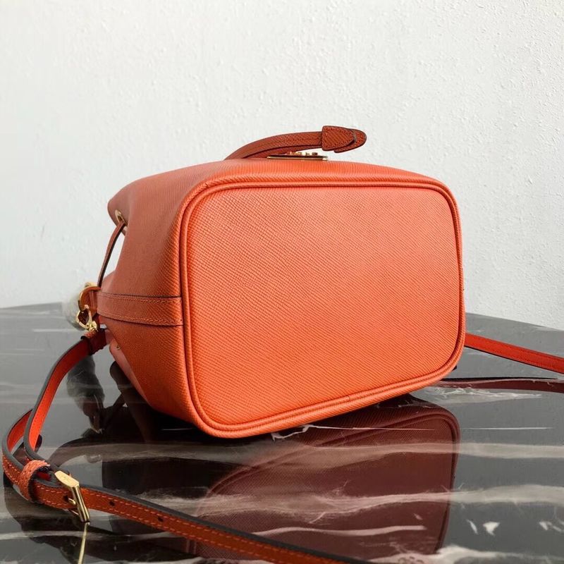 Prada Galleria Saffiano Leather Bag 1BE032 Orange