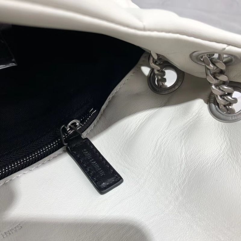 Yves Saint Laurent Shoulder Bag Original Leather Y577476 White