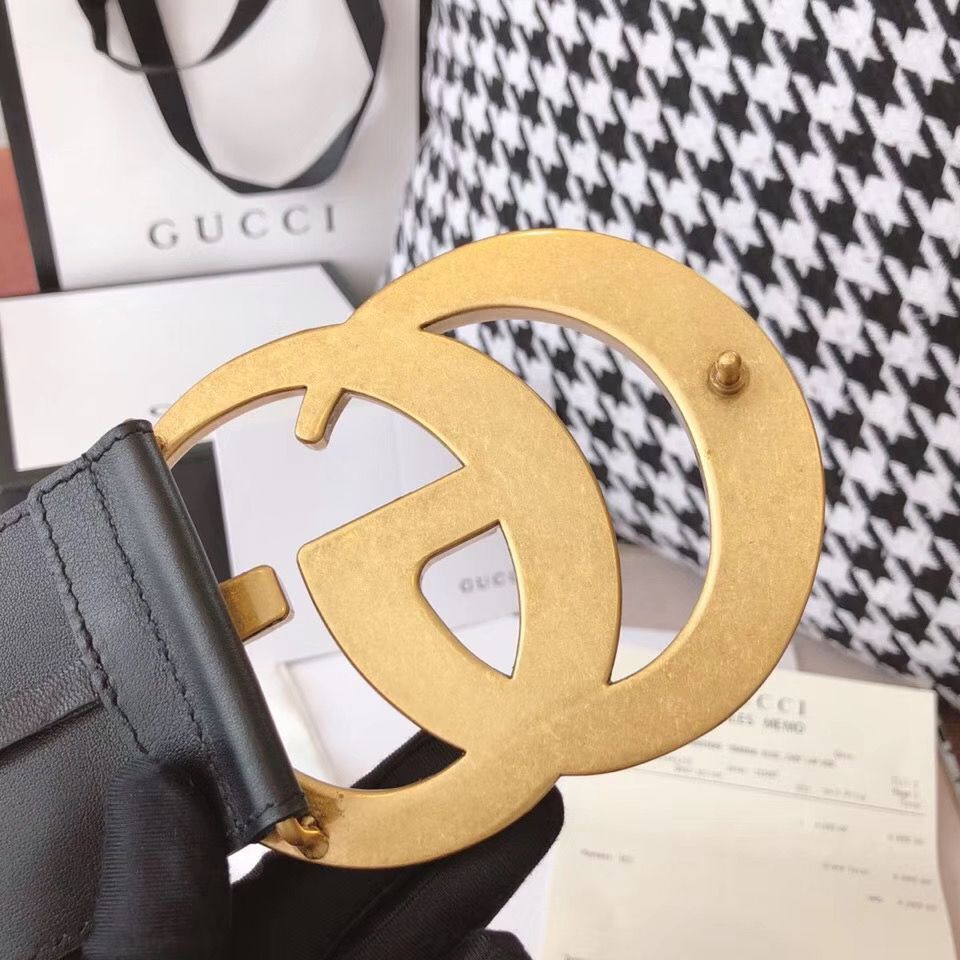 Gucci Original Calf Leather 7CM Belt 68884C Black