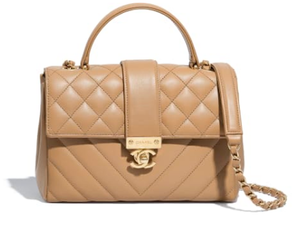 Chanel Calfskin & Gold-Tone Metal AS0804 apricot