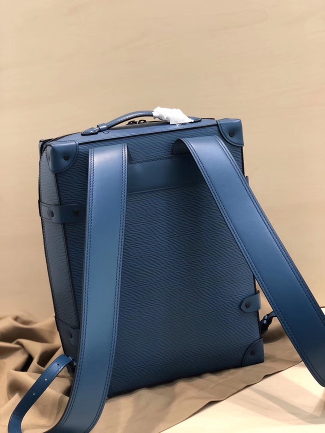 Louis vuitton original SOFT TRUNK Backpack M44752 blue